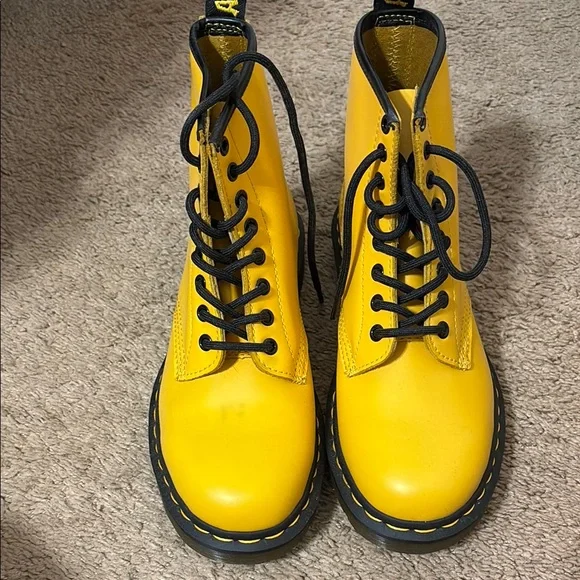 Dr. Martens Yellow Ankle Boots - Picture 2 of 6
